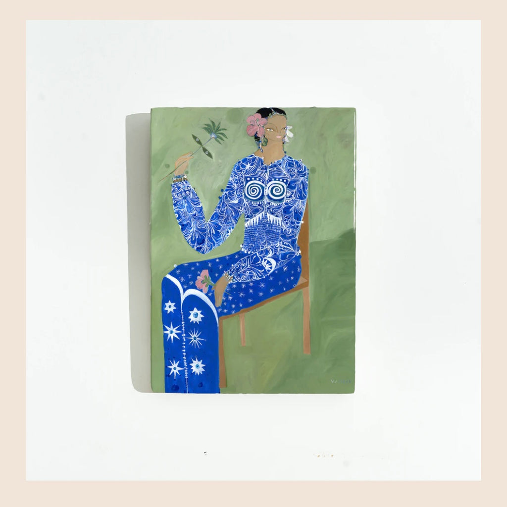 'THE BLUE DRESS' Large A4 Tile by Jai Vasicek