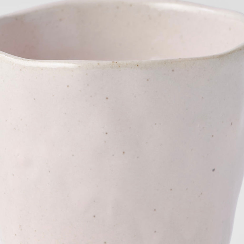 Large Lopsided Tea-mug in Pink & Bisque By MADE IN JAPAN
