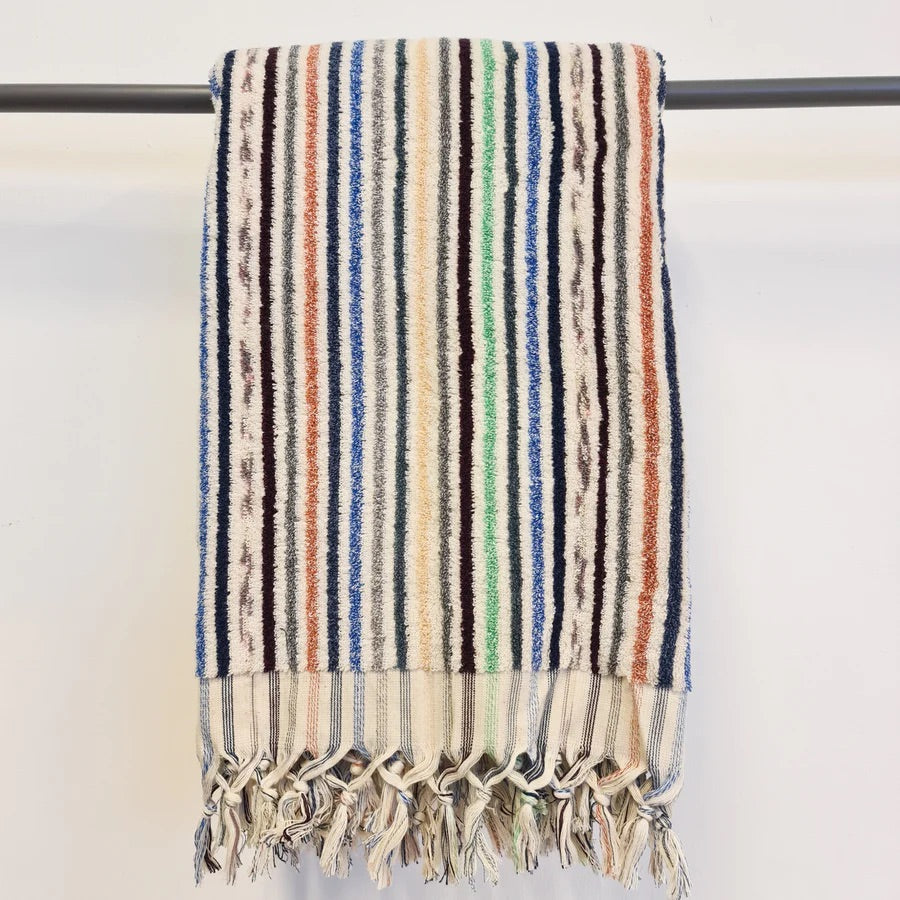 THIRSTY TOWEL CO. Limited Edition Multi EUCY Stripe Turkish Bath Sheet Towel 100% Cotton