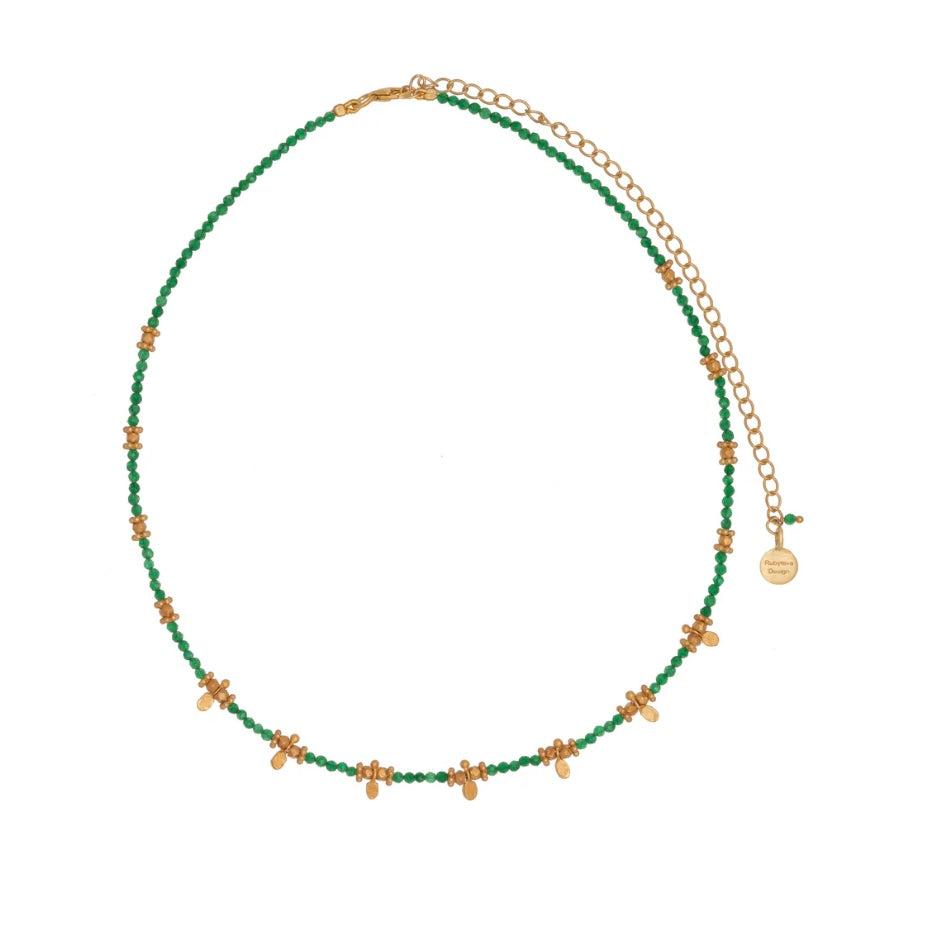 Green Aventurine Beaded Necklace By Rubyteva Design